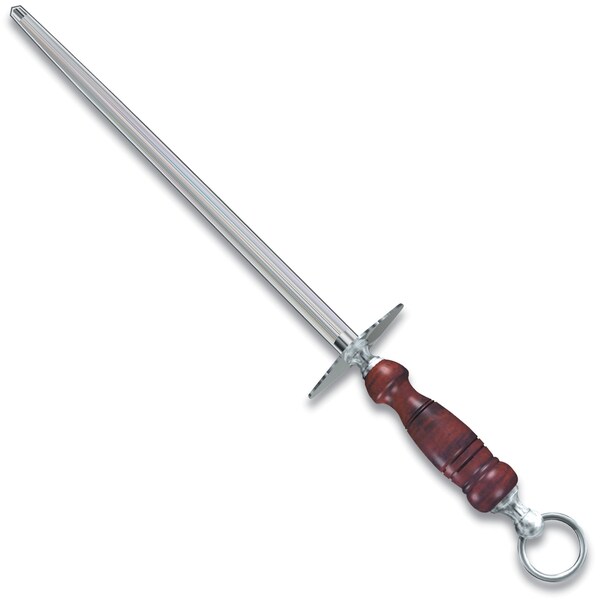 Swiss Army Brands 40085 Kitchen Dark Wood Steels - Butcher / Chef'S, 12In Fine Cut, Round, Wood Handle With Hangtag VIC-7.8991.24 - main